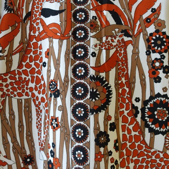 Hamilton Vintage giraffe Safari Animals 70s Shirt Disco Large L LG LRG MED M SM - Picture 12 of 16
